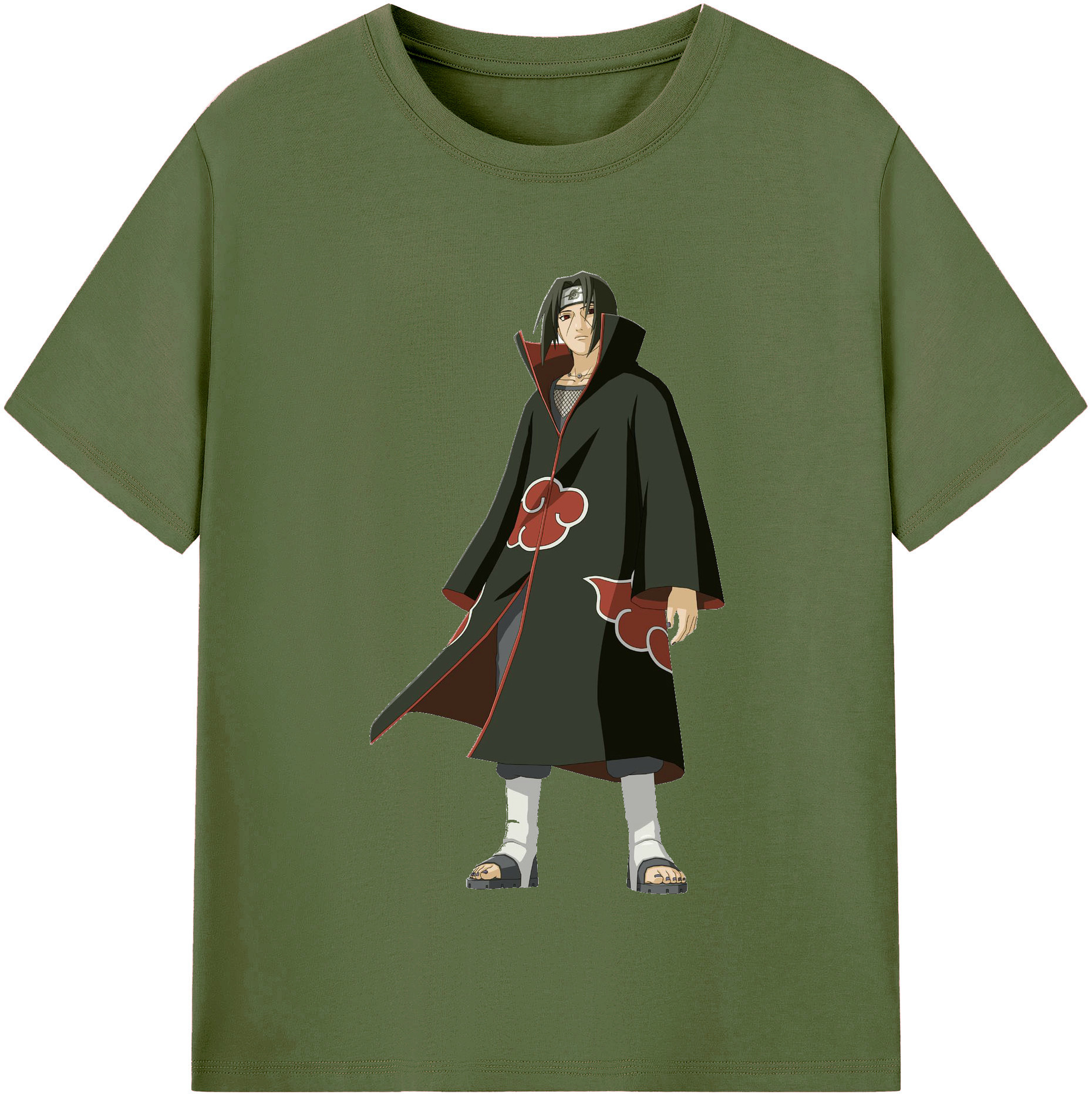 （画像用） NARUTO -ナルト- うちは イタチ Uchiha Itachi 綿100％半袖Tシャツ（フロントプリント）